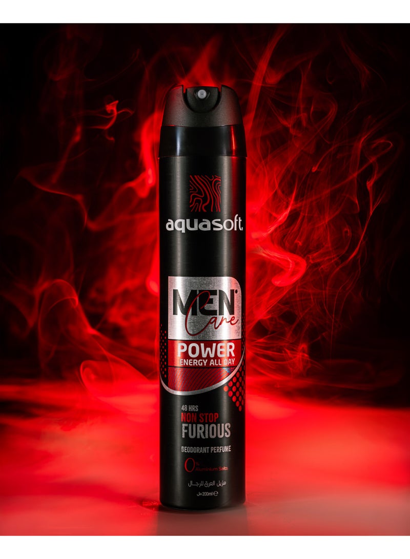 Aquasoft Power Energy Deodorant For Men 200ml - Image 3